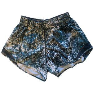 Lululemon Hotty Hot Shorts High Rise TALL 4" Inseam Nocturnal Teal Green Size 4